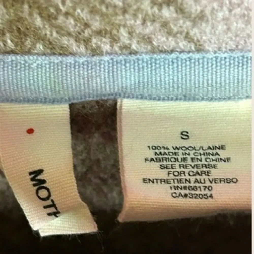 🪻 ANTHRO x MOTH FUNNELED FOLDS CARDIGAN SWEATER VEST PEACOCK ASYMMETRICAL SMALL - Picture 7 of 8